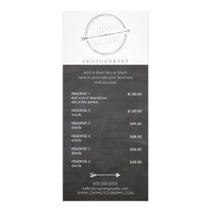 Carte Publicitaire PRIX SERVICES LISTE Flèche moderne logo gris rusti