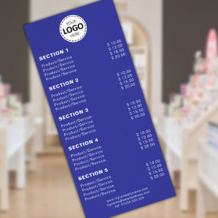 Carte Publicitaire Produit/Prestations de service Simple Blue