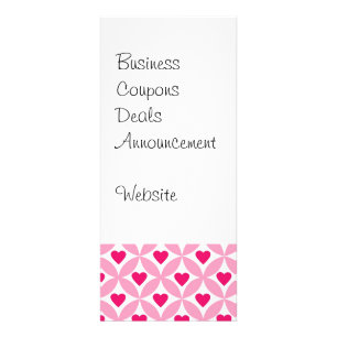 Carte Publicitaire Red Pink I Love You Valentine's Day Hearts Cadeaux