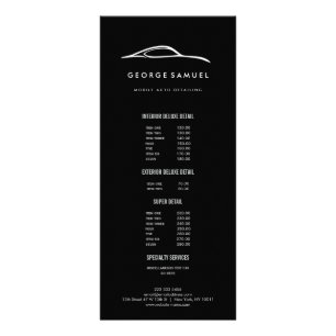 Carte Publicitaire Réparation de voitures sur mesure et Detailing aut