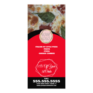 Carte Publicitaire Restaurant Pizza Spécialités du déjeuner Affaires 