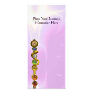 CARTE PUBLICITAIRE RODE D'ASCLEPIUS,7 CHAKRAS,YOGA,ÉNERGIE SPIRITUEL