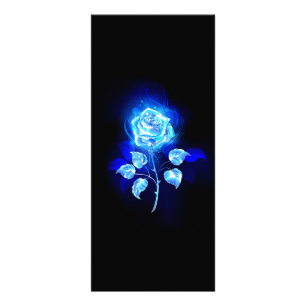 Carte Publicitaire Rose bleu brûlant