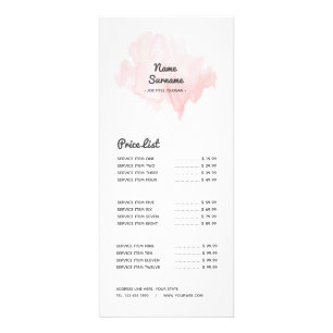 Carte Publicitaire Rose-clair minimalistes modernes rougissent