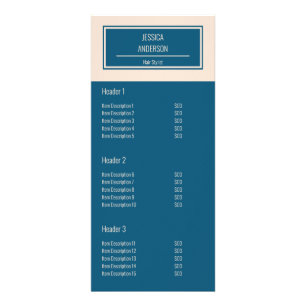 Carte Publicitaire Salon de beauté Business Blue et Beige