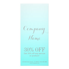 Carte Publicitaire salon de beauté moderne et simple Aqua blue Turquo