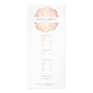 Carte Publicitaire Salon de Belle Bio Rose Gold Tree Rings
