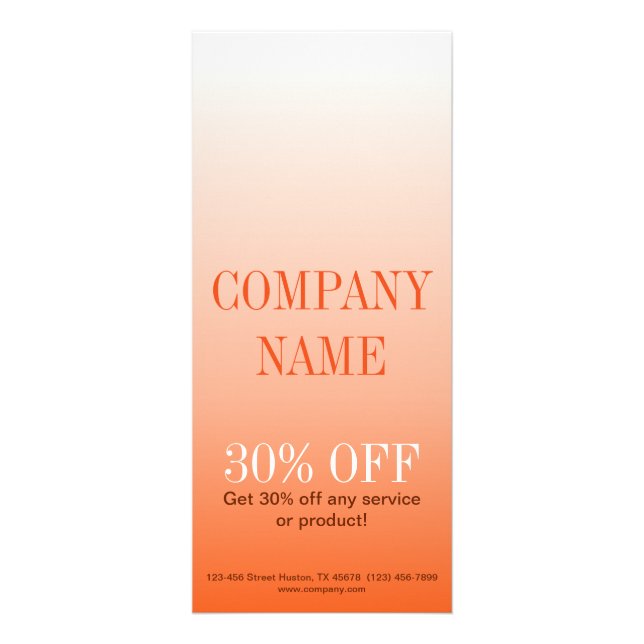 Carte Publicitaire Salon de bronzage minimaliste de beauté tangerine  (Devant)