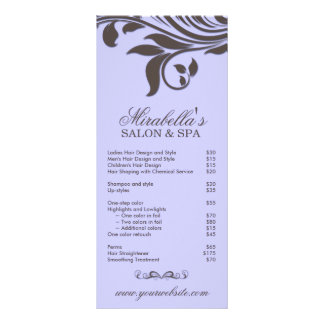 Carte Publicitaire Salon Lavande Feuille Florale Purple Brown