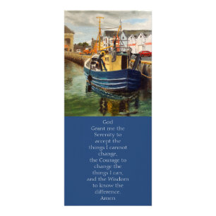 Carte Publicitaire Scenic Boats Serenity Prayer Advertising Card