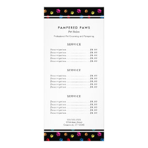 Carte Publicitaire Service de salon pour animaux de compagnie profess