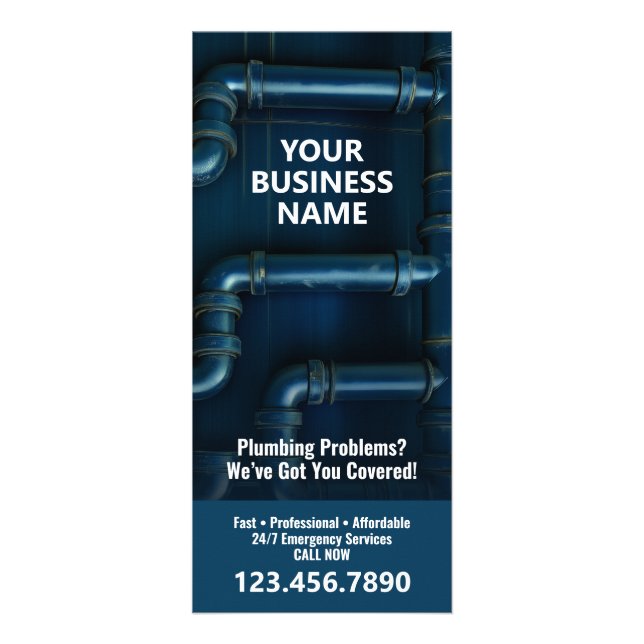 Carte Publicitaire Services de plomberie - Petite entreprise Plomber  (Devant)
