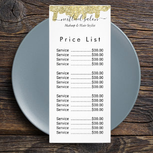 Carte Publicitaire Signature holographique moderne Glam Parties scint
