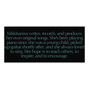 Carte Publicitaire Signet de promo de Nikkitanixx
