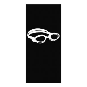 Carte Publicitaire Silhouette Nage Amoureux Nage Lunettes Bain Amusan