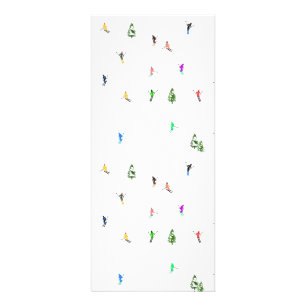 Carte Publicitaire Ski alpin d'hiver Ski Ski Ski Motif
