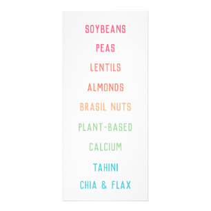 Carte Publicitaire Sources de calcium à base de plante Nutrition végé