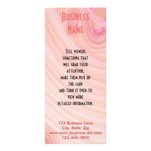 Carte Publicitaire Spirales Pastel Rose et Peach Art Abstrait Personn