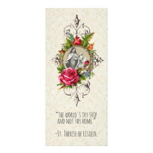 Carte Publicitaire St. Therese Lisieux Catholic Funeral Prayer Card