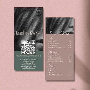 Carte Publicitaire Studio De Photo Brown Vert Élégant