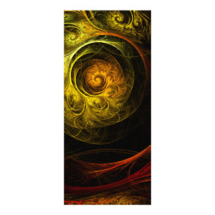 Carte Publicitaire Sunrise Floral Red Abstract Art Rack Card