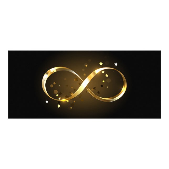 Carte Publicitaire Symbole d'infini doré (Devant)