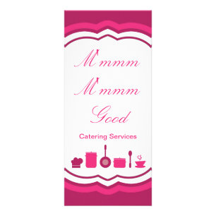 Carte Publicitaire Tarifs de 4"x9" Hot Pink Restauration