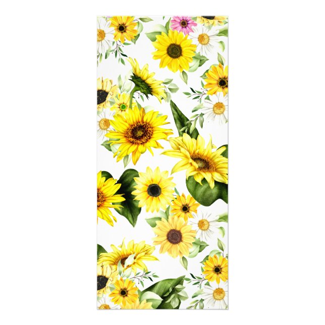 Carte Publicitaire Tournesol d'aquarelle 7 (Devant)