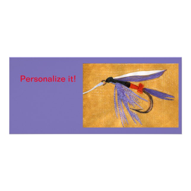 Carte Publicitaire "Train de marchandises" mouche mouillée attache ar (Devant)