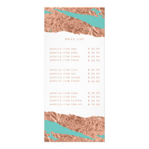 Carte Publicitaire Turquoise Minimalist Luxury Pink Marble Pattern