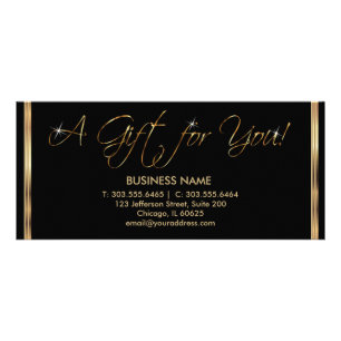 Carte Publicitaire Un certificat cadeau - Noir et Or