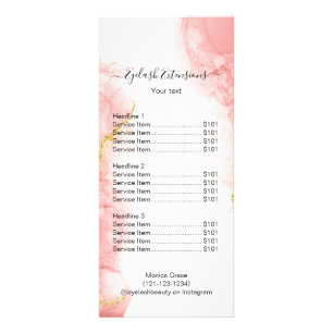 Carte Publicitaire Vibrer Rose Or Agate Beauté Maquillage Salon Prix