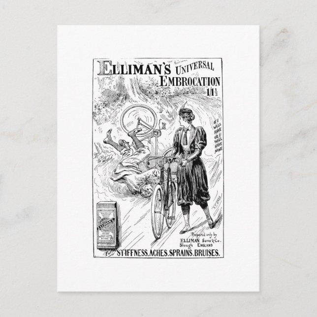 Carte publicitaire vintage pour vélo (Devant)