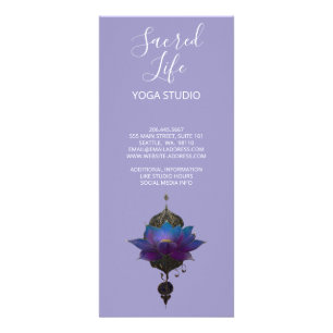 CARTE PUBLICITAIRE VIOLET ORACLE EMBLÈME DU LOTUS MYSTIQUE