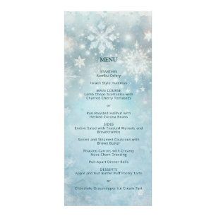 Carte Publicitaire Winter Wonderland Snowflake Détails sur le Mariage