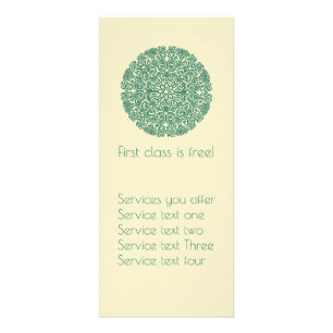 Carte Publicitaire Yoga Mandala Vert Ou Pratique Holistique