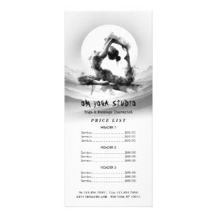 Carte Publicitaire Yoga Reiki à une jambe King Pigeon Pose Aquarelle