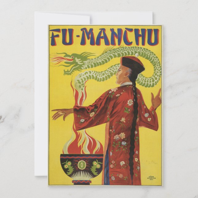 Carte Publicité du Magicien Fu-Manchu (Devant)