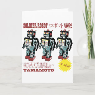 Carte Publicité rétrospective japonaise sur les robots d