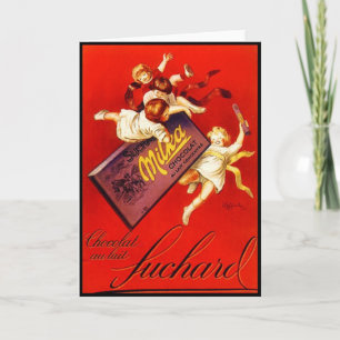 Carte Publicité vintage au chocolat Milka