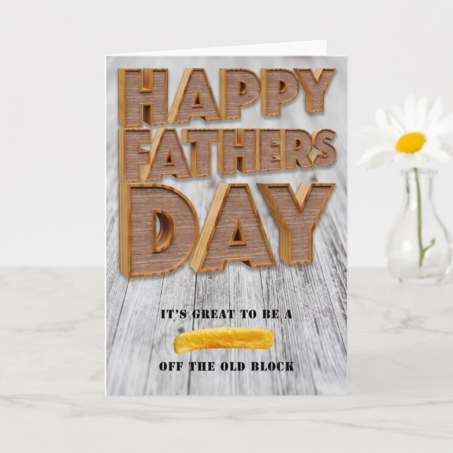 Carte Puce Fête des pères De L'Ancien Bloc (Petite plante)