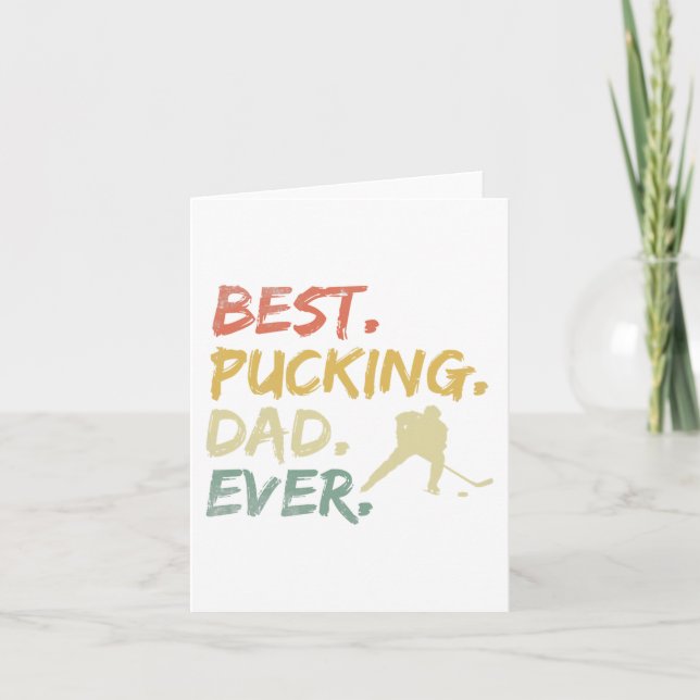 Carte Pucking Papa Jamais Hockey Drôle Hockey Fête des p (Devant)