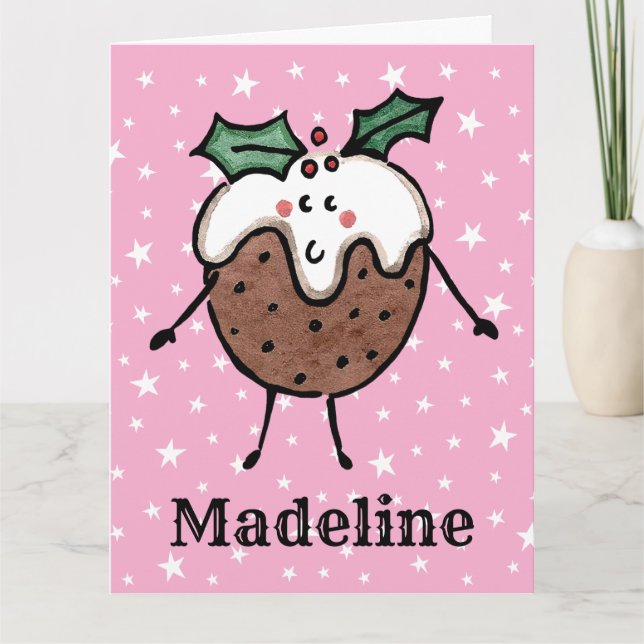 Carte Pudding de Noël personnalisé (Devant)