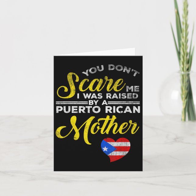 Carte Puerto Rican Funny Quote Puerto Rico Pride Distres (Devant)