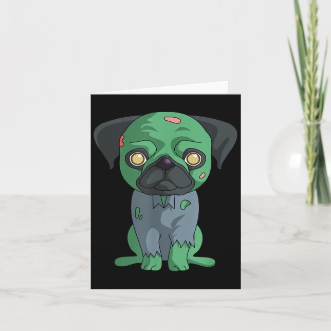 Carte Pug zombie (Devant)