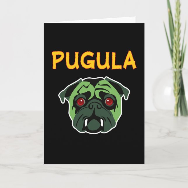 Carte Pugula le chien de vampire (blanc) (Devant)