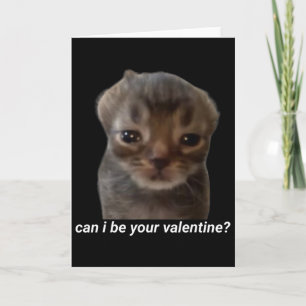 Carte Puis-je être votre Saint-Valentin Mème de chat drô