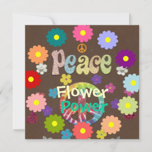 Carte Puissance des fleurs des années 1960