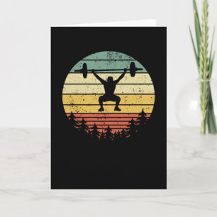 Carte Puissant Bodybuilding Cadeau Retro Sunset