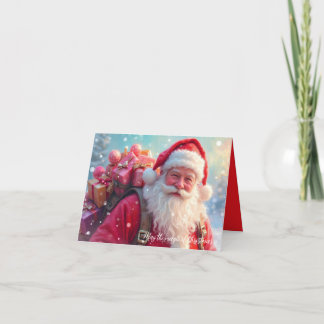 Carte Puisse la magie de Noël Père Noël Greeting Card